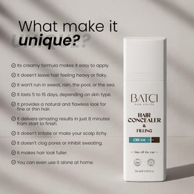 BATCI HAIR ATELIER 30ml tube next to a coin for scale, compact travel-friendly benefit