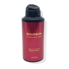 Bath & Body Works Bourbon in use spraying on wrist, demonstrates quick freshen-up benefit