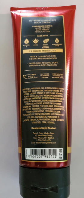 Bath & Body Works Bourbon on bathroom shelf showing style and everyday grooming placement