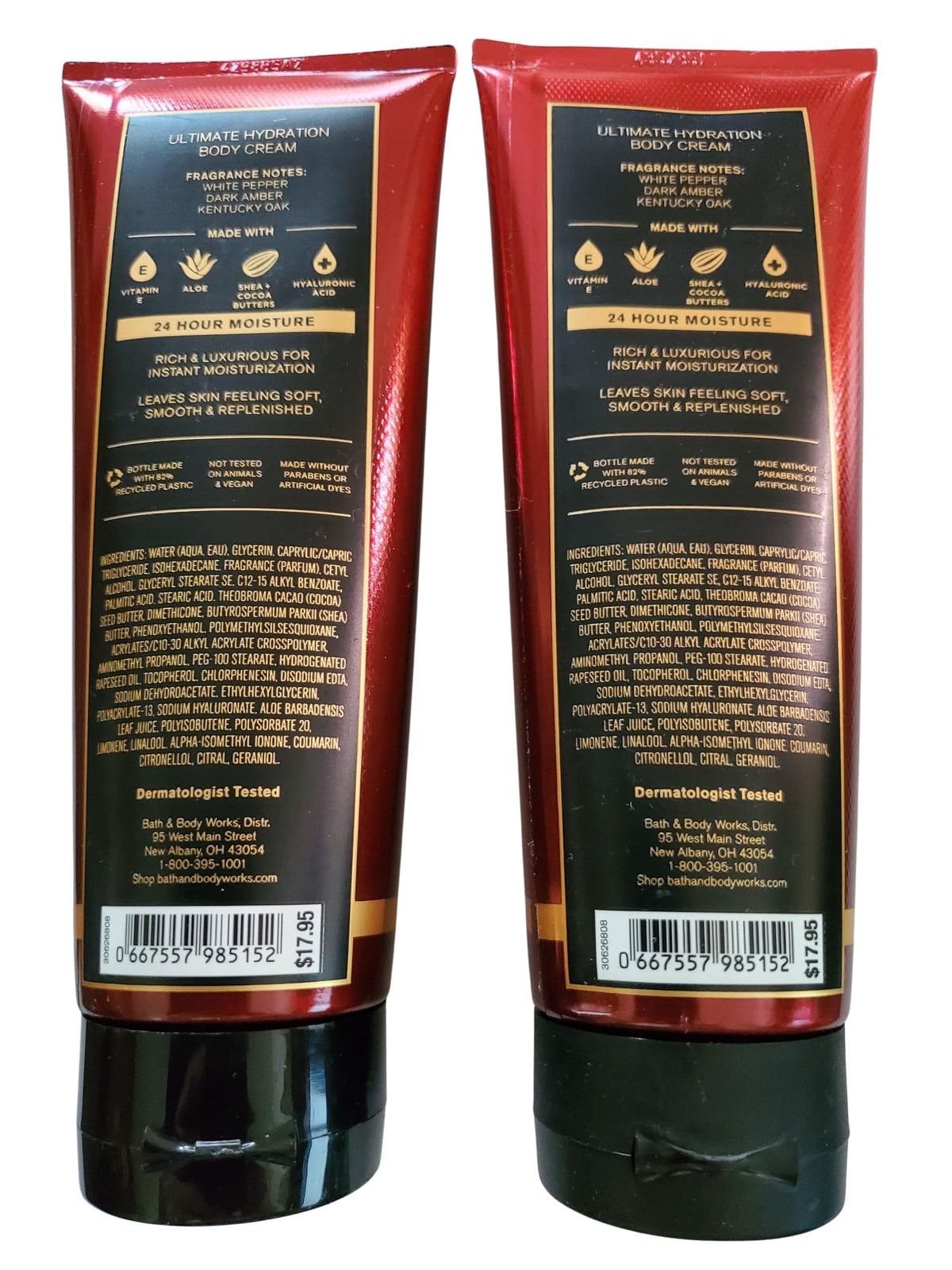 Bath & Body Works Bourbon cream texture close-up highlighting rich non-greasy formula