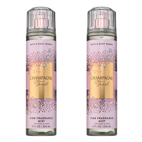 Bath & Body Works front packaging showing two Champagne Toast bottles and celebratory design
