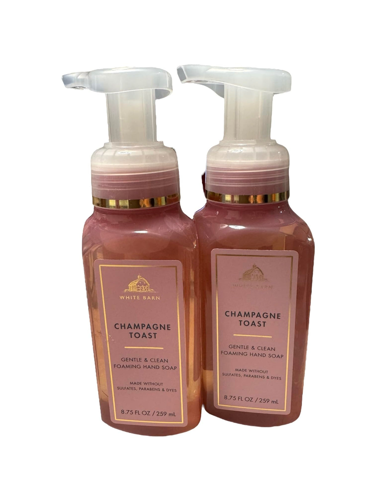 Bath & Body Works close-up of pump releasing foam highlighting gentle cleansing
