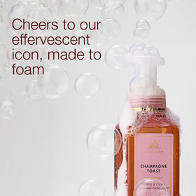 Bath & Body Works pump close-up dispensing gentle foam for easy controlled use