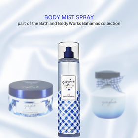 Bath & Body Works Gingham bottle on bathroom counter suggesting daily use