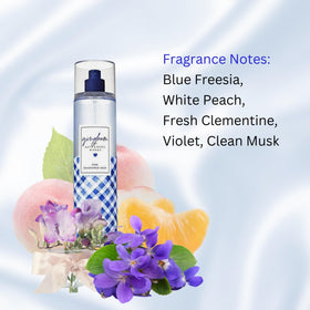 Bath & Body Works Gingham mist being sprayed on skin for quick refresh