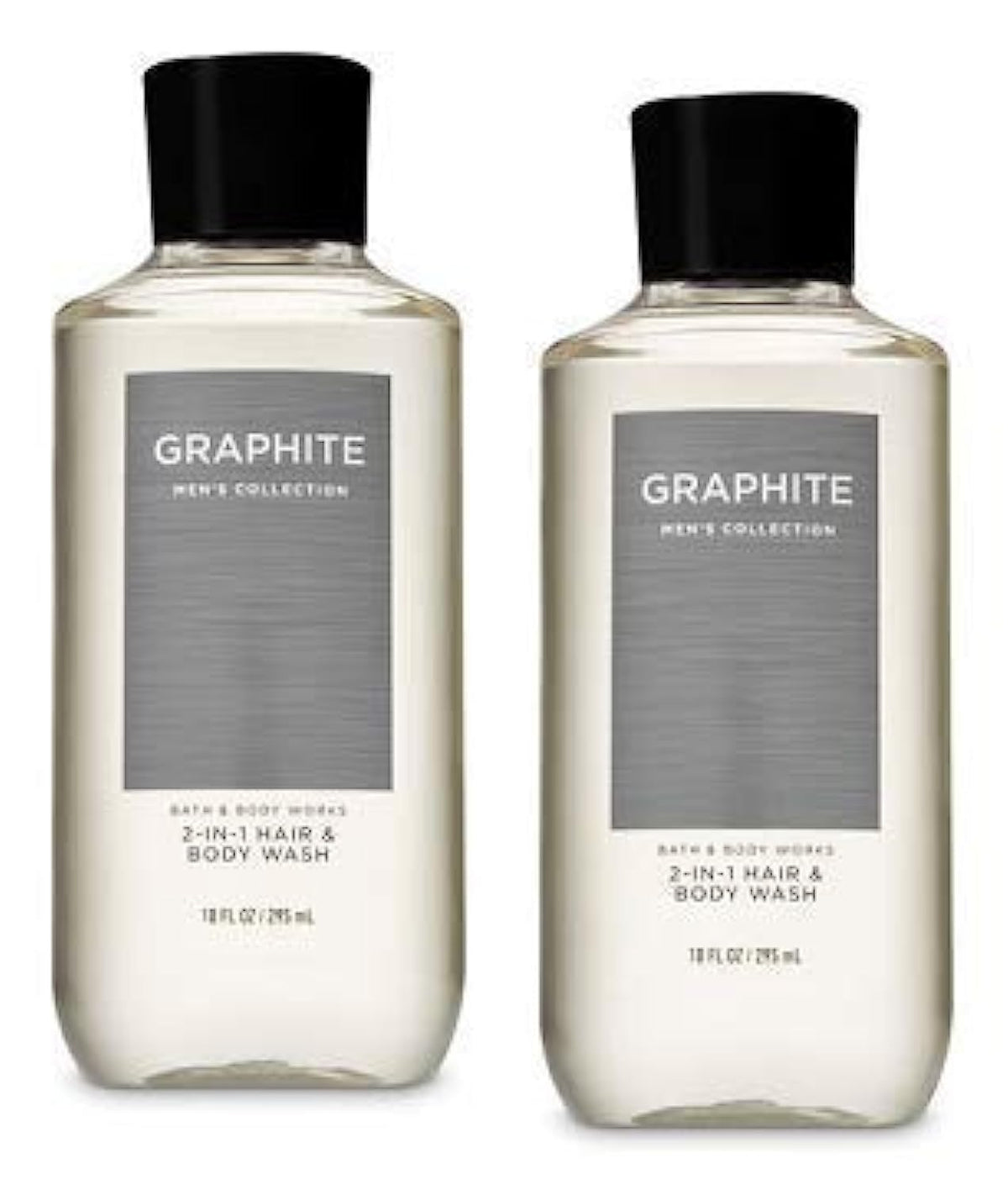 Bath & Body Works Graphite front bottle showing label and scent benefit