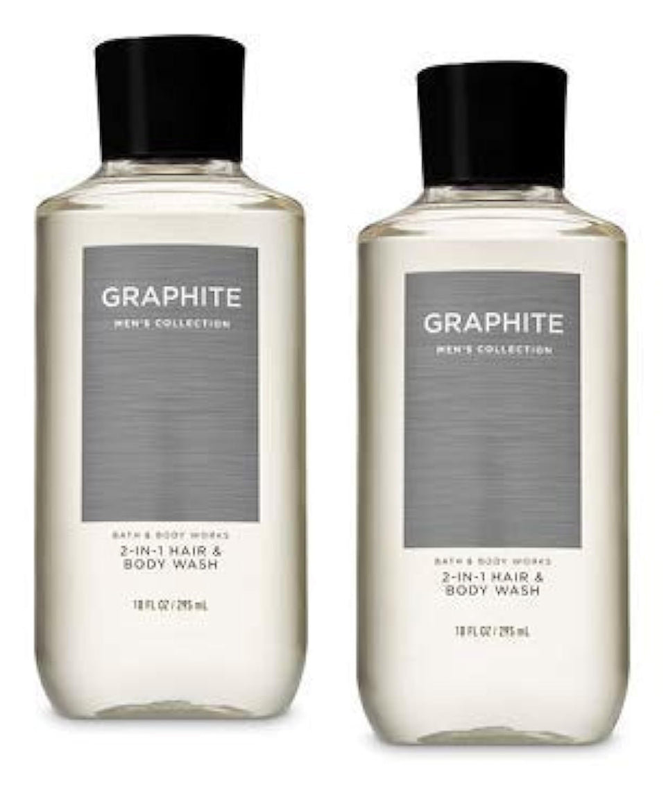 Bath & Body Works Graphite front bottle showing label and scent benefit