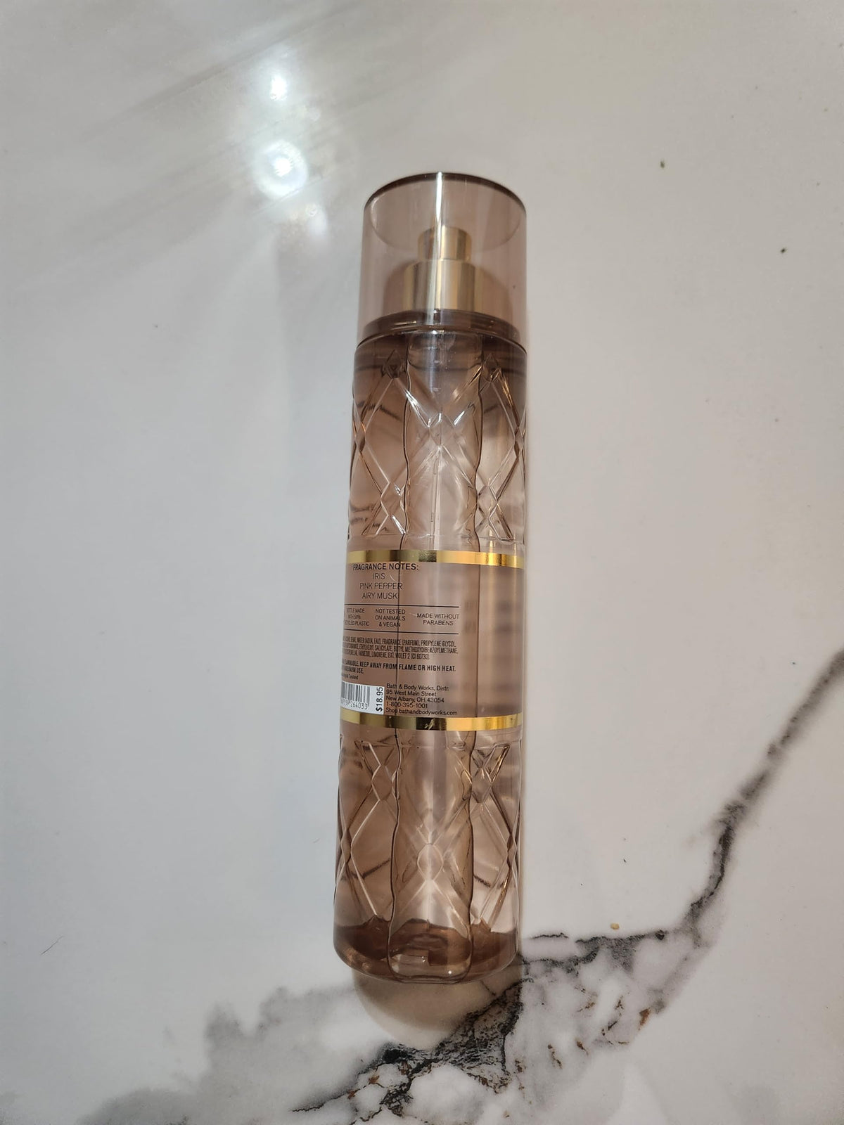 Bath & Body Works mist application close-up demonstrating fine spray for easy all-day refresh