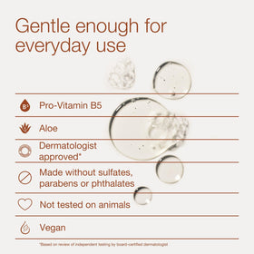 Bath & Body Works pro-vitamin B5 and aloe ingredient bottle emphasizing nourishment