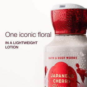 Bath & Body Works close-up lotion texture showing creamy hydration benefit