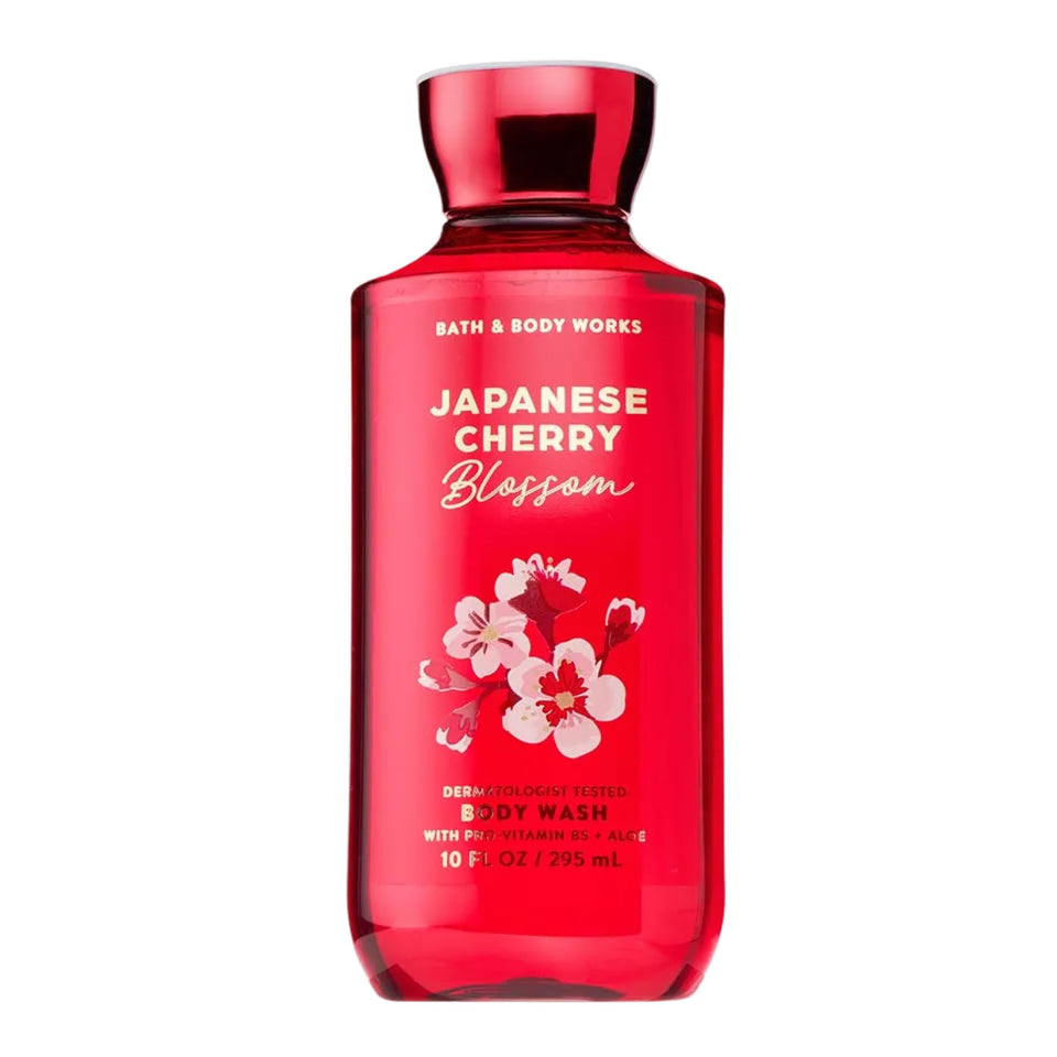 Bath & Body Works front bottle view showing floral label and capacity benefit