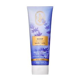 Bath & Body Works jar front packaging showing lavender vanilla label and benefit of deep hydration