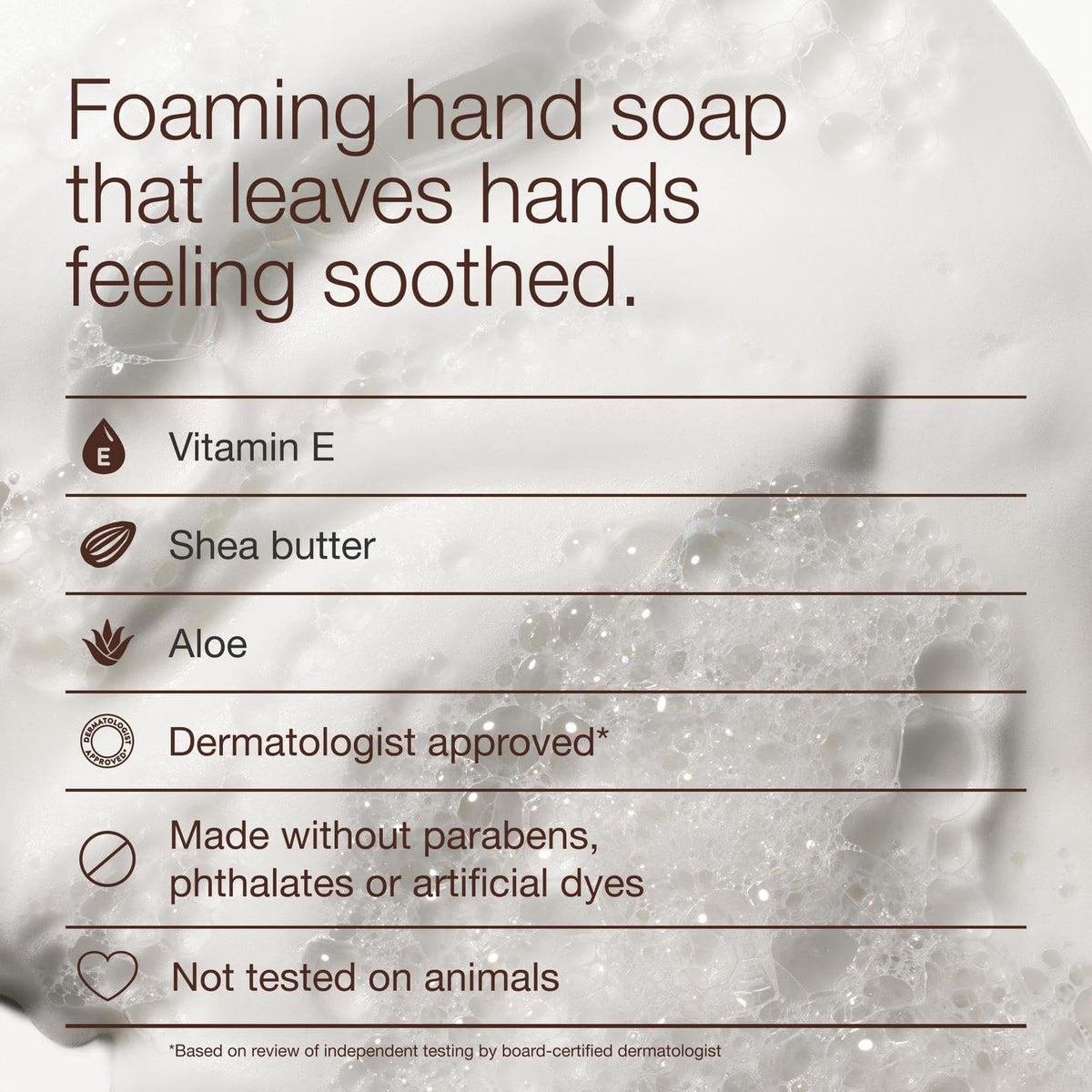 Bath & Body Works foam texture close-up illustrating rich lather and gentle cleansing benefit