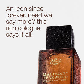 Bath & Body Works Mahogany Teakwood close-up nozzle demonstrates easy controlled spray application