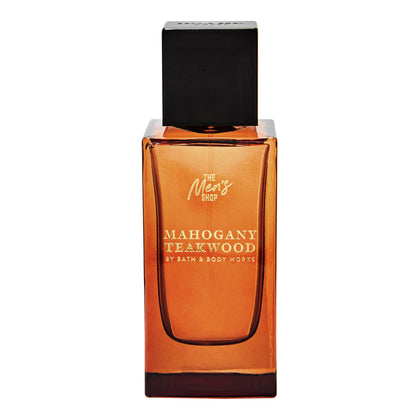 Bath & Body Works Mahogany Teakwood front bottle shows refined packaging and gift-ready appeal