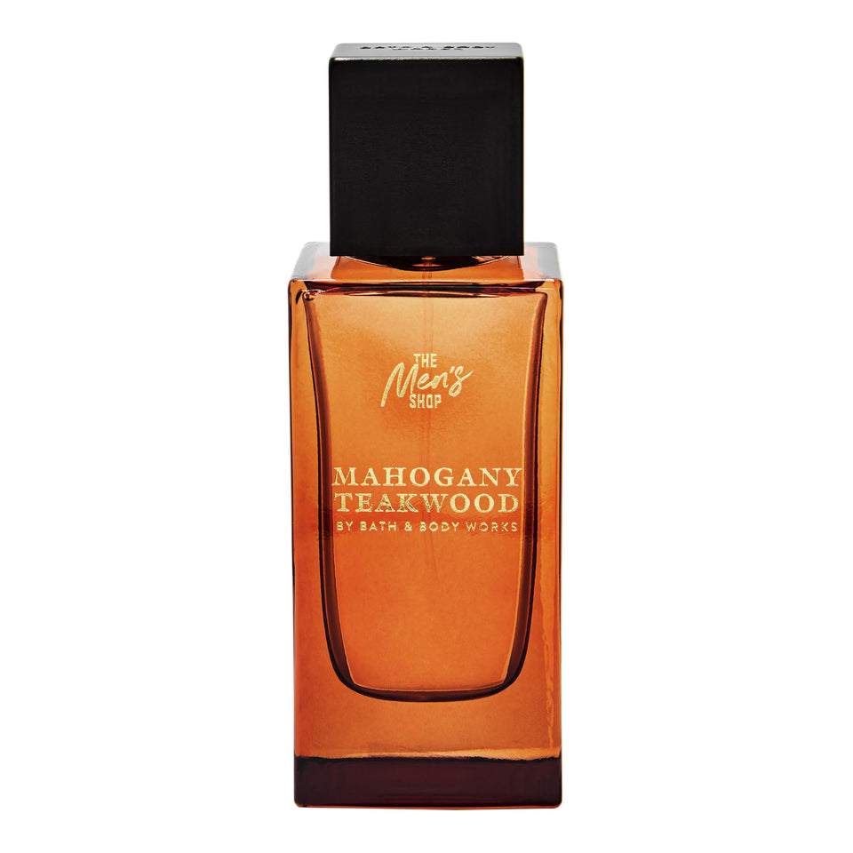Bath & Body Works Mahogany Teakwood front bottle shows refined packaging and gift-ready appeal