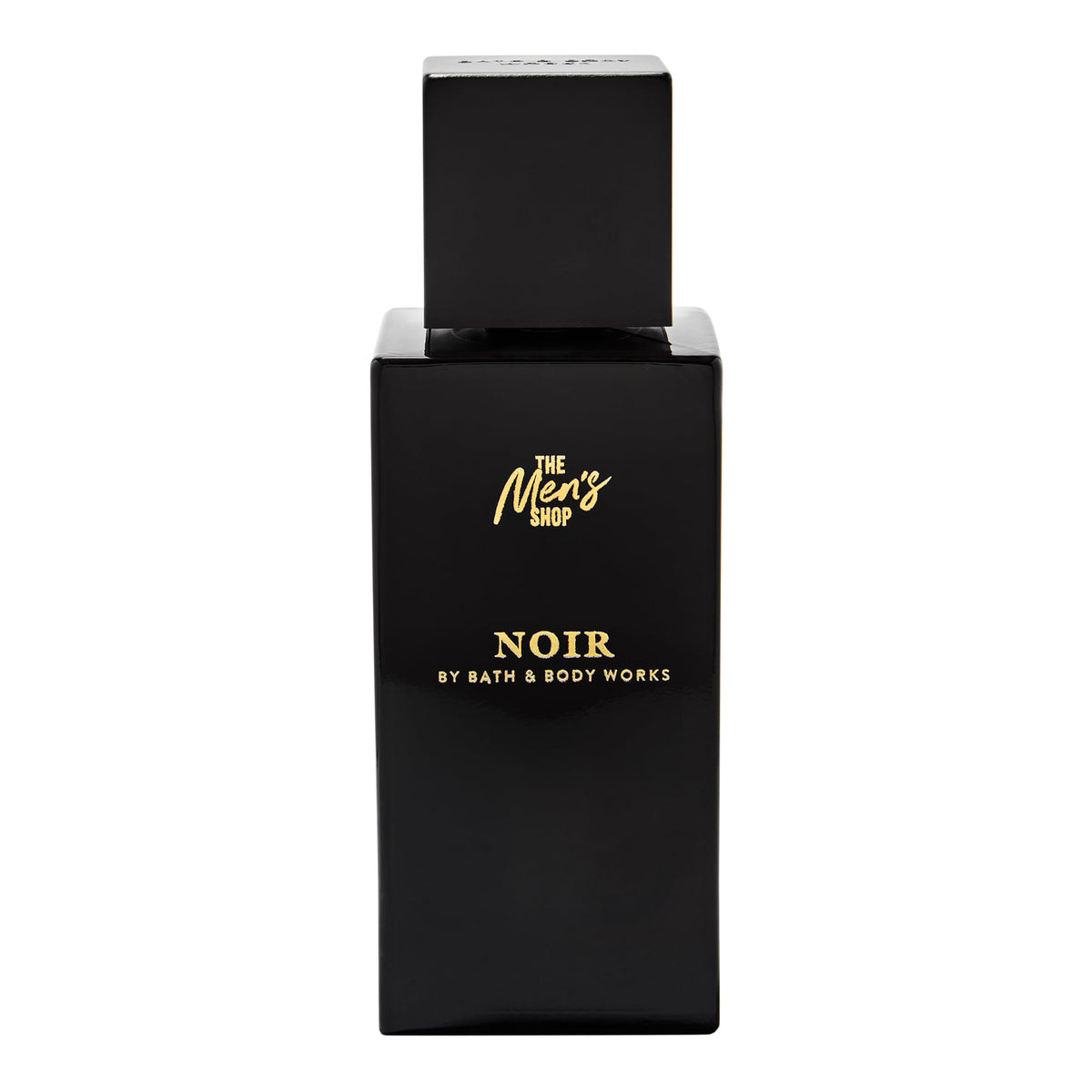 Bath & Body Works Noir front bottle view showing sleek design and confident presence