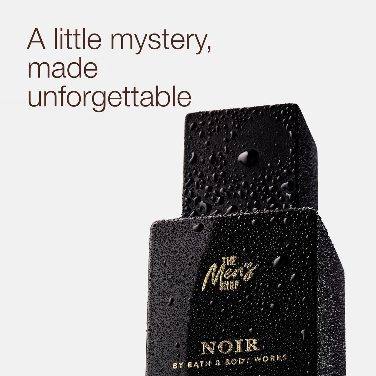 Bath & Body Works Noir side label detail highlighting scent name and ingredients clarity