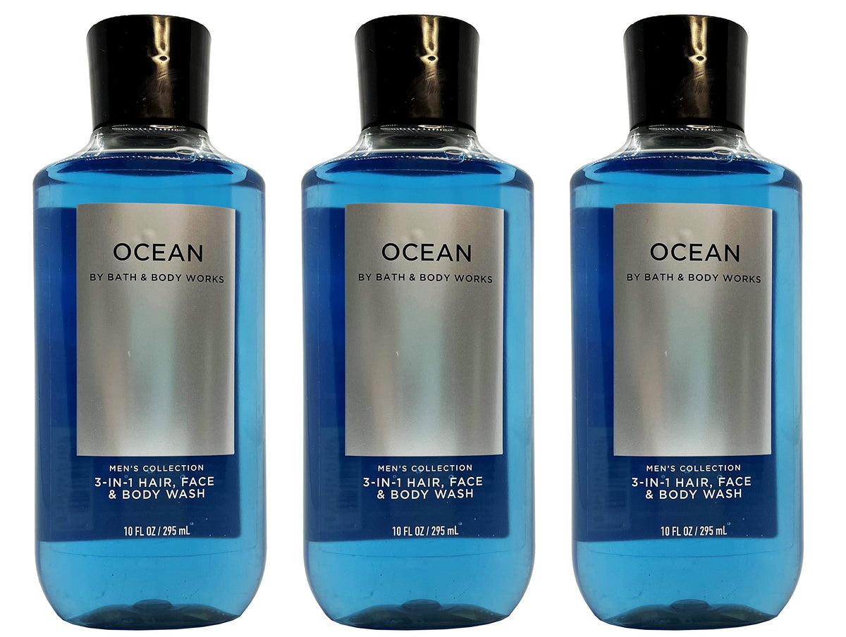 Bath & Body Works Ocean front bottle showing label and 10 fl oz size for easy identification