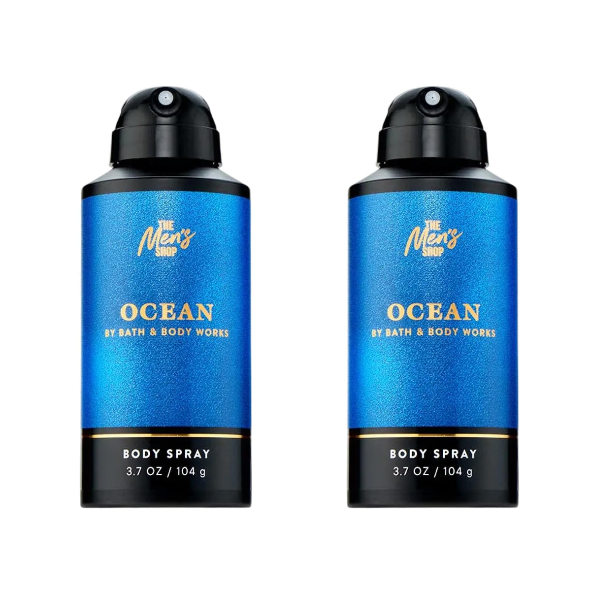 Bath & Body Works front packaging showing two Ocean body spray cans and clear branding