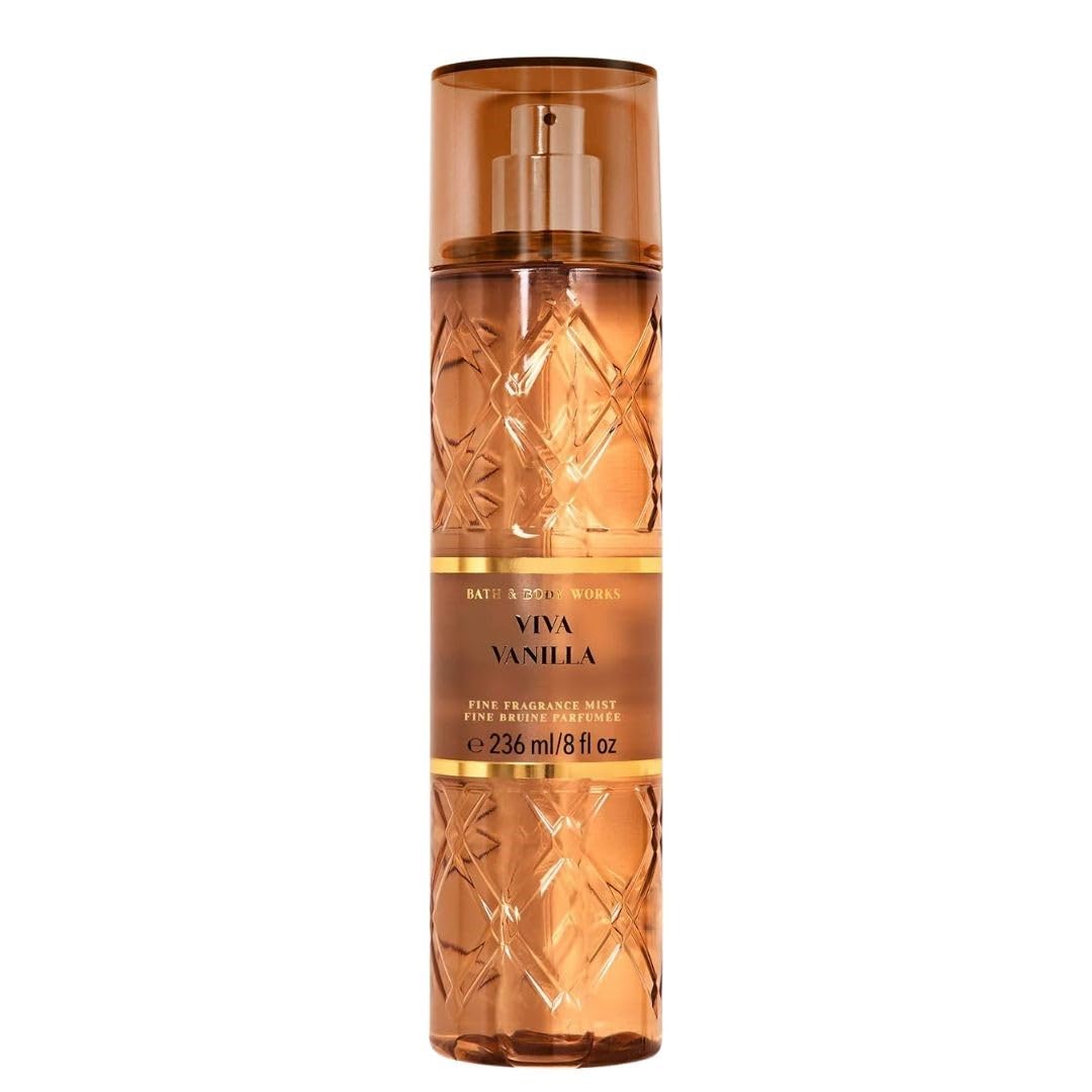 Bath & Body Works Viva Vanilla front bottle shot showing soft vanilla scent benefits