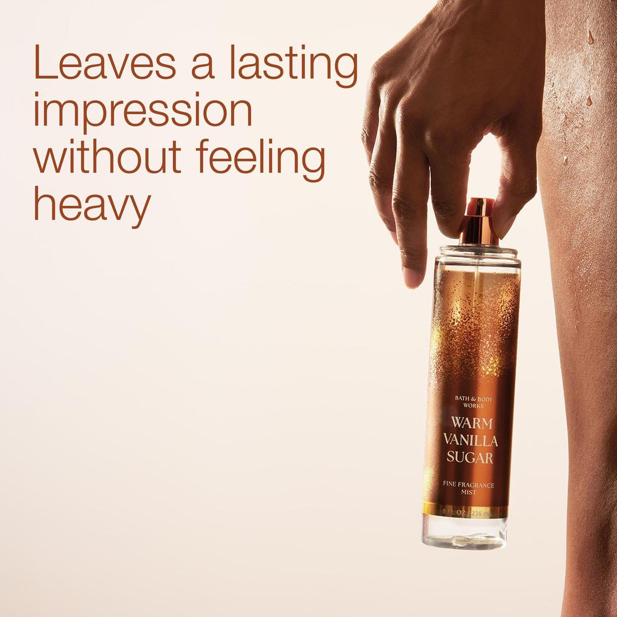 Bath & Body Works label detail highlighting ingredient claims and clean formulation benefit