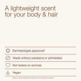 Bath & Body Works mist applied to hair illustrating lightweight scent and fresh feel
