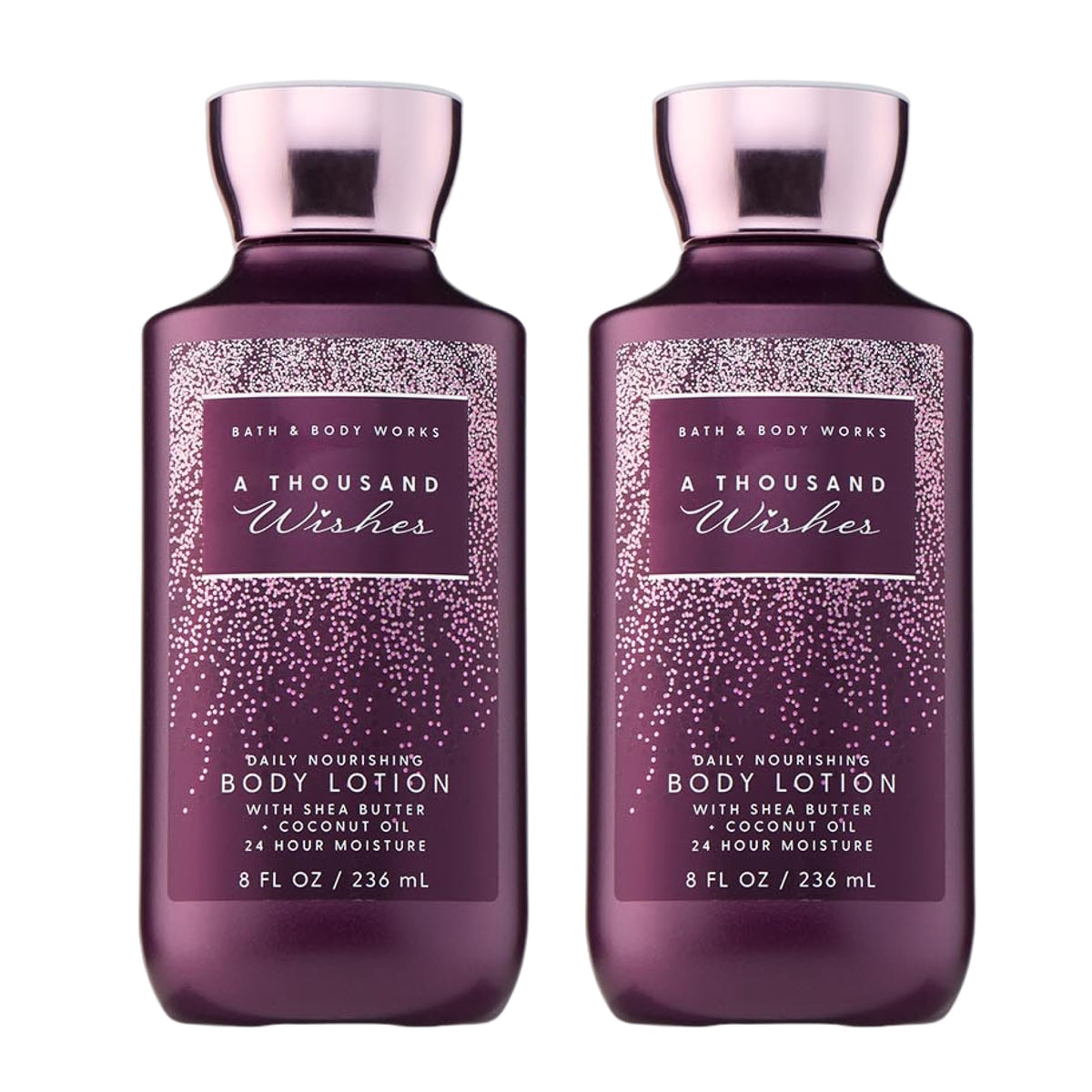 Bath & Body Works front packaging showing lotion tubes and festive label benefits