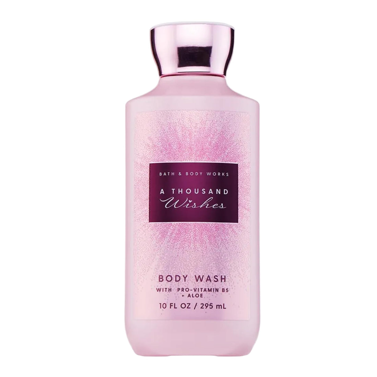 Bath & Body Works front packaging showing bottle and label, highlights scent benefit