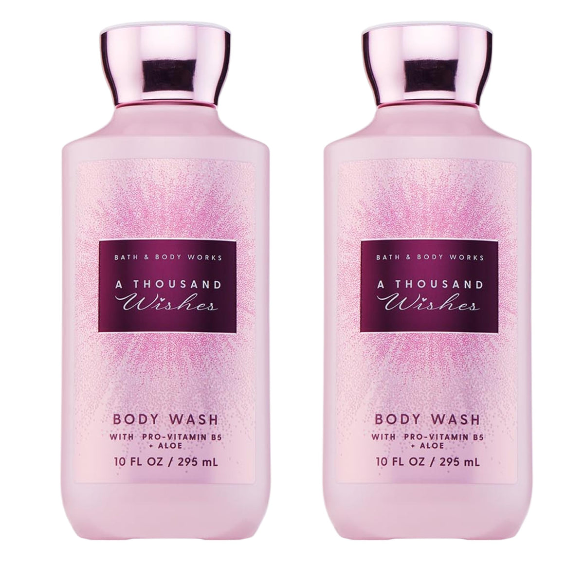 Bath & Body Works bottle front packaging showing label and size benefits