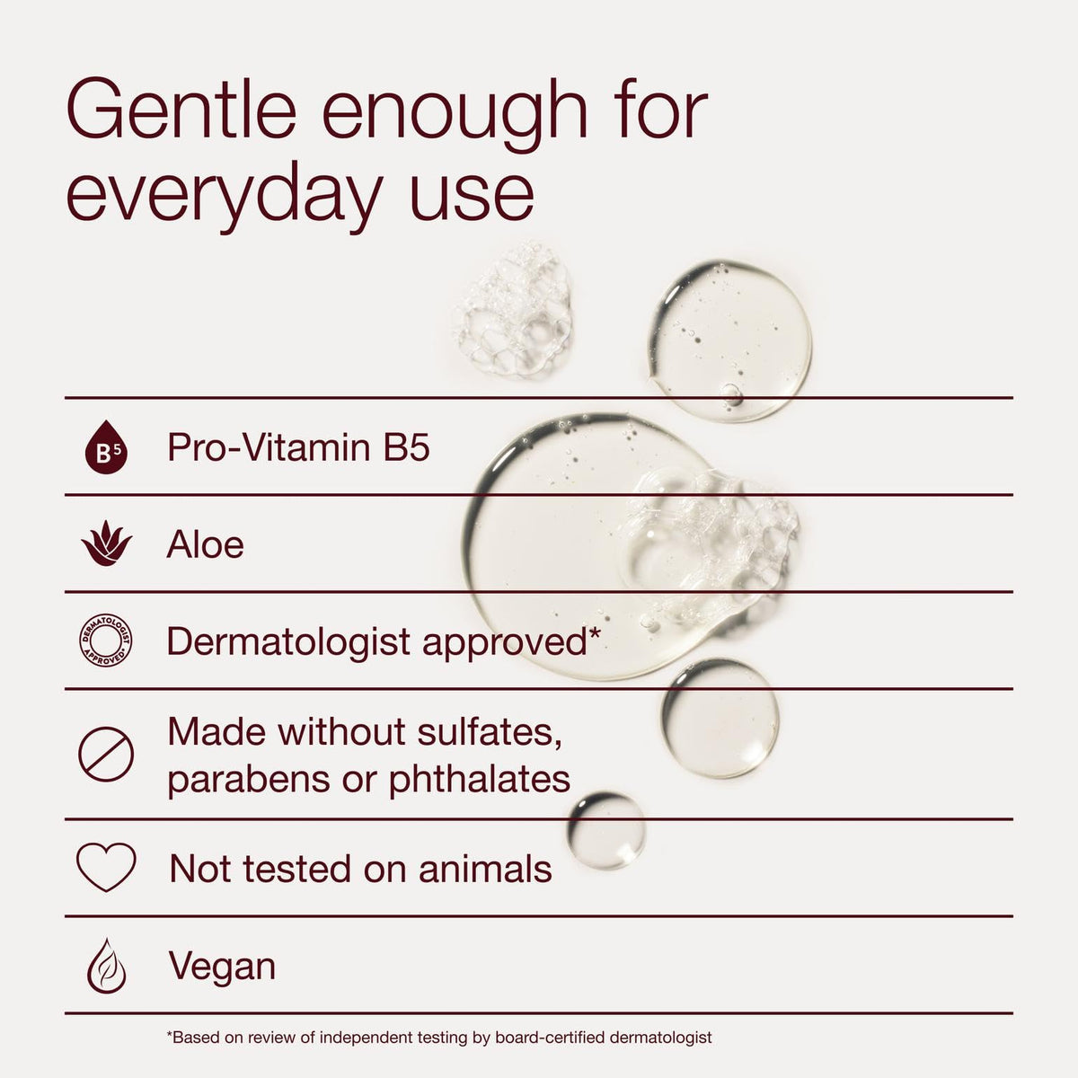 Bath & Body Works ingredients label close view showing pro‑vitamin B5 and aloe benefit