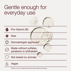 Bath & Body Works ingredients label close view showing pro‑vitamin B5 and aloe benefit