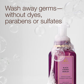 Bath & Body Works foam closeup texture, gentle lather protects and softens hands