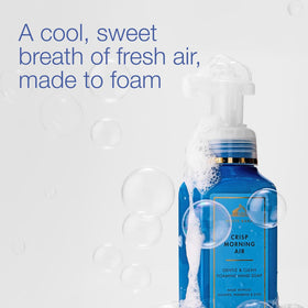 Bath & Body Works pump close-up dispensing airy foam for efficient use