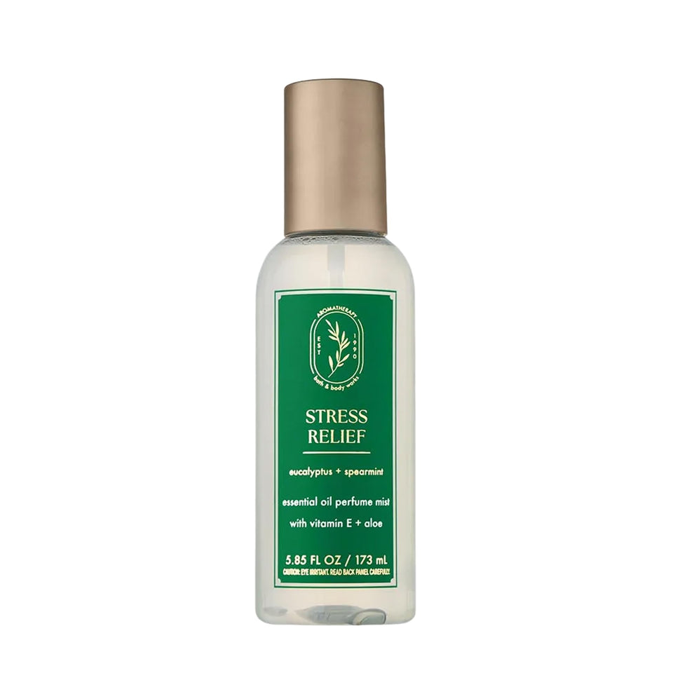 Bath & Body Works front packaging showing eucalyptus spearmint mist and benefit freshness