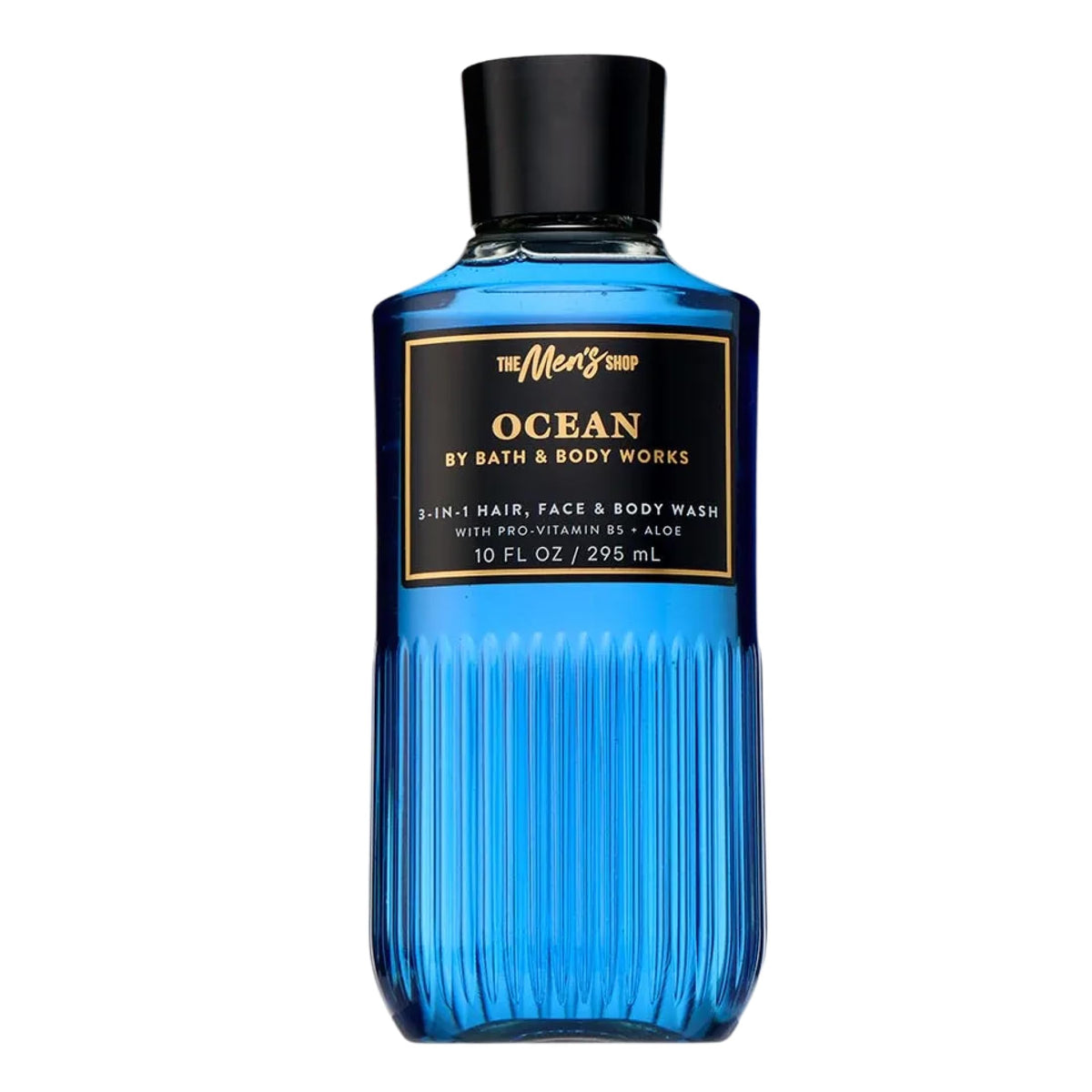 Bath & Body Works front bottle showing ocean scent and easy-grip design benefit