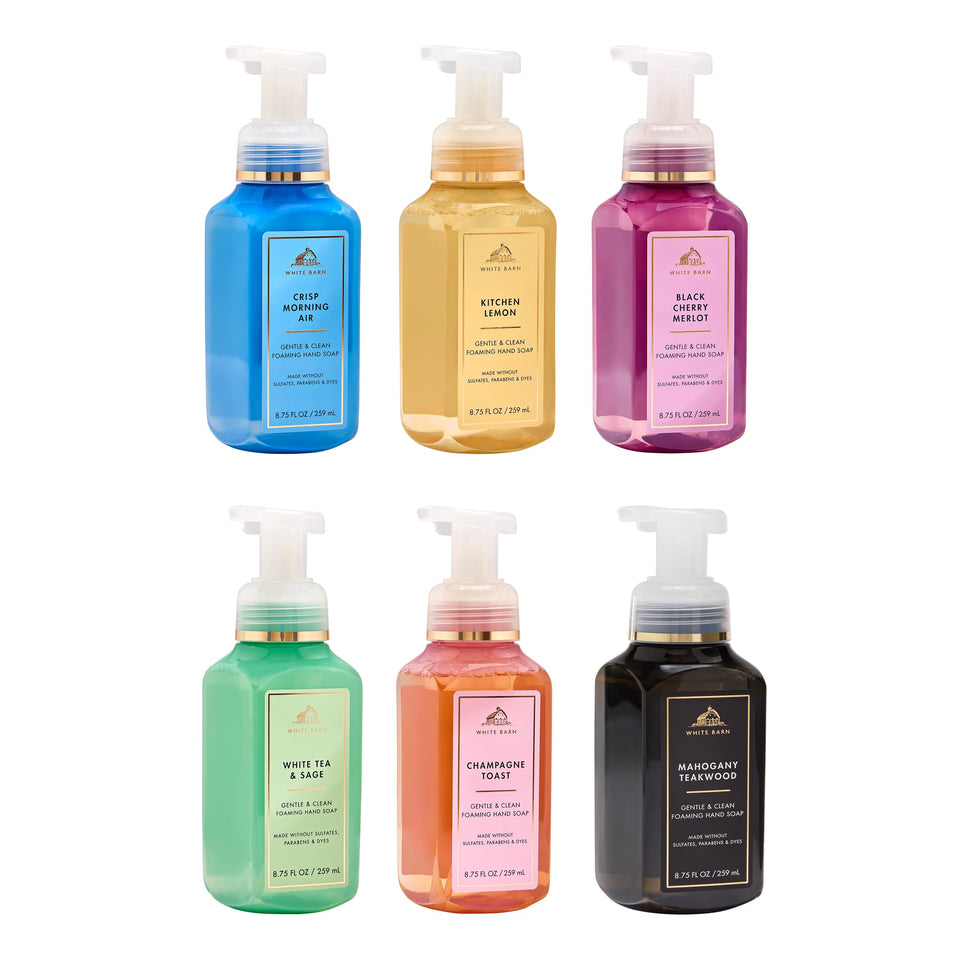 Bath & Body Works front packaging showing six fragrance bottles, convenient variety pack benefit