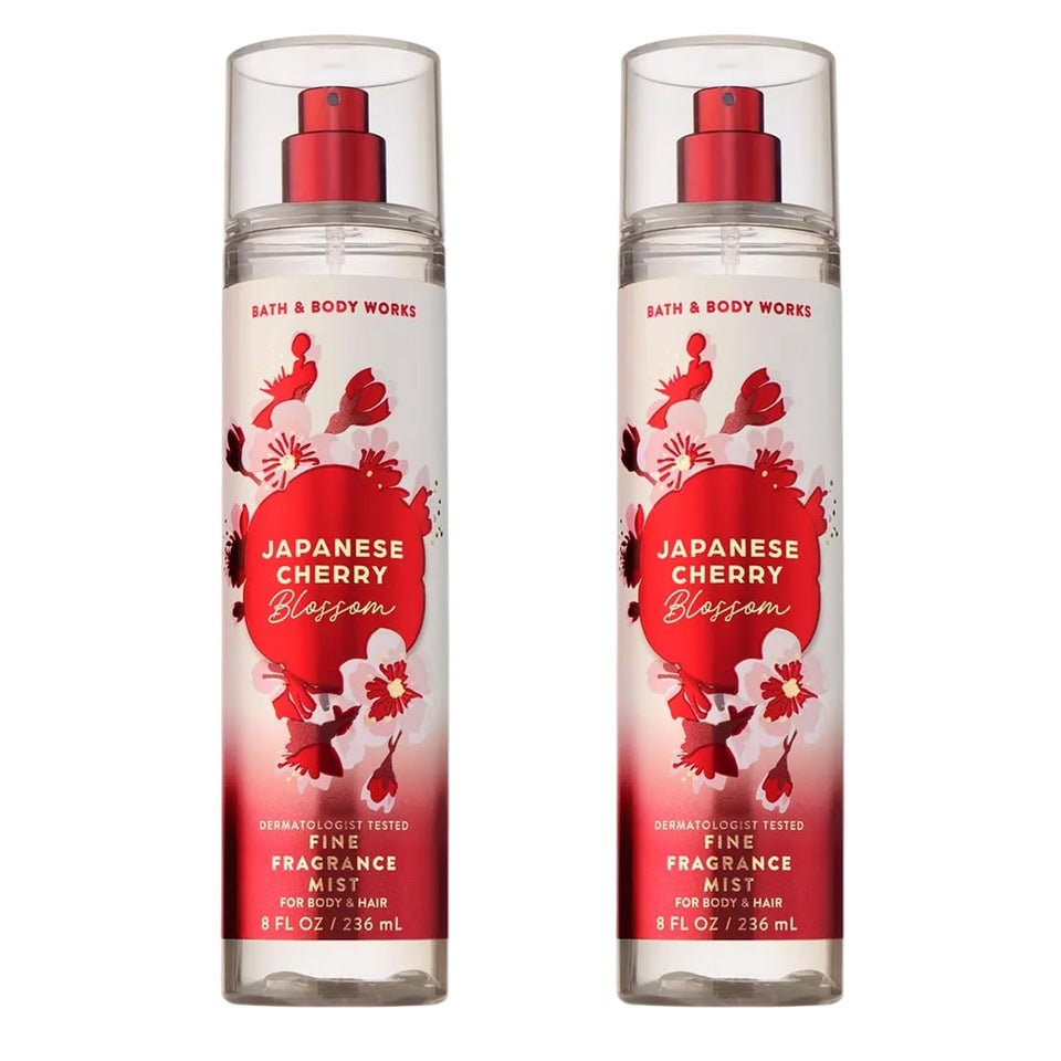 Bath & Body Works front packaging showing two 8 fl oz bottles and floral design for easy gifting