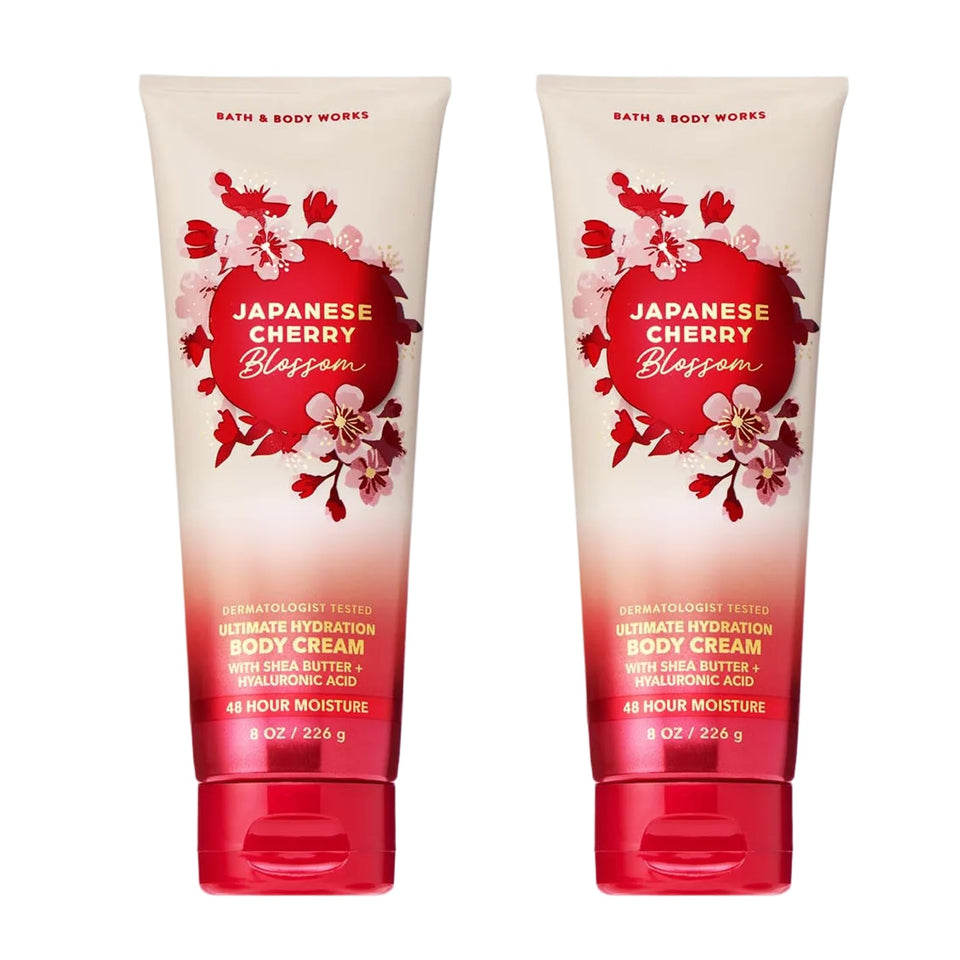 Bath & Body Works front packaging showing two 8 oz jars and elegant floral branding for gifting