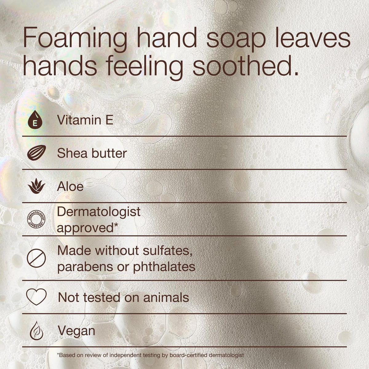 Bath & Body Works creamy foam texture demonstrating gentle lather and softening benefit