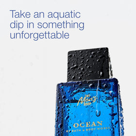 Bath & Body Works Ocean cologne label detail highlighting scent notes and branding