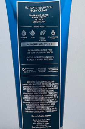 Bath & Body Works ocean cream texture close-up highlighting creamy shea hydration for dry skin