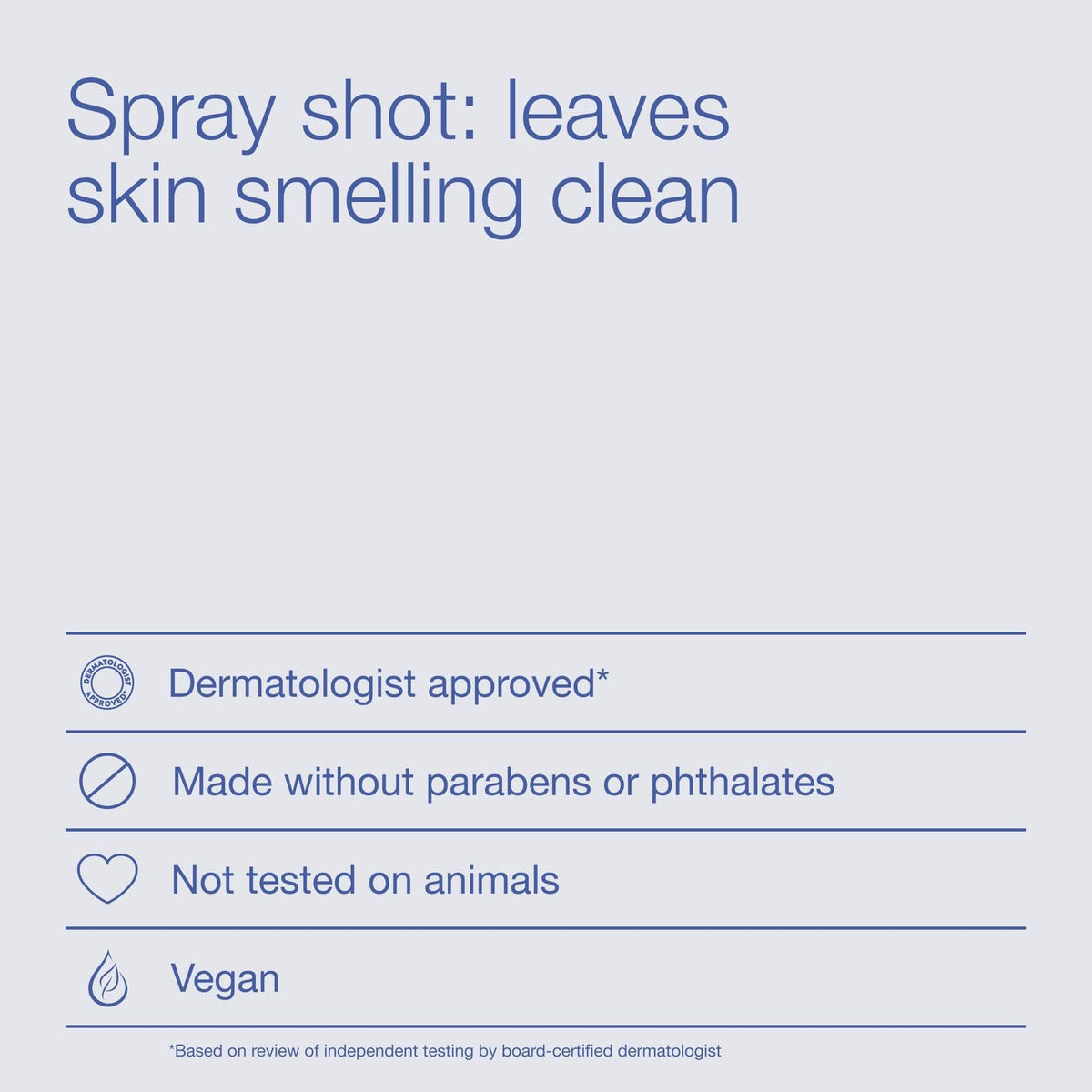 Bath & Body Works spray in use on chest showing quick freshness benefit