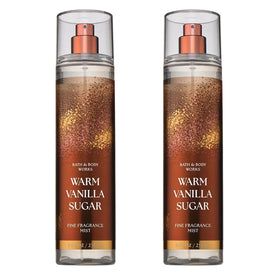 Bath & Body Works bottle front packaging showing warm vanilla sugar scent benefit