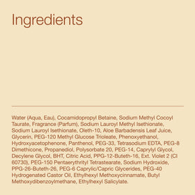 Bath & Body Works ingredients panel and icons showing dermatologist review and vegan benefit