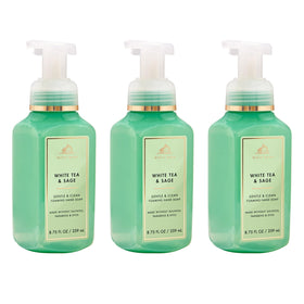 Bath & Body Works front packaging showing the white tea and sage label and benefits