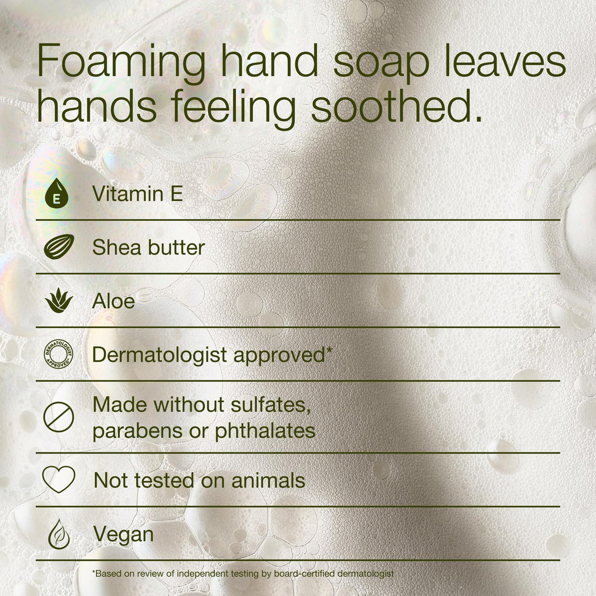 Bath & Body Works ingredient label highlighting vitamin E, shea extract and aloe