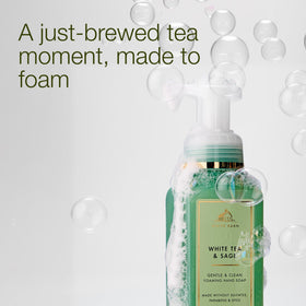 Bath & Body Works pump close-up dispensing gentle foam for easy use