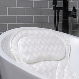 Bath Haven front view of deluxe pillow showing full size and comfort