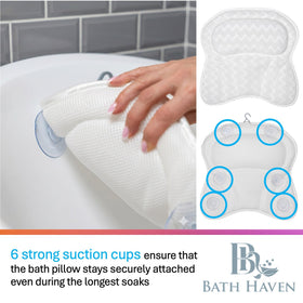 Bath Haven underside detail of six suction cups ensuring slip resistance